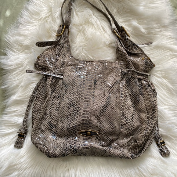 Elliott Lucca Handbag | Hobo Style | Snakeskin/Leather | EUC - Picture 2 of 16